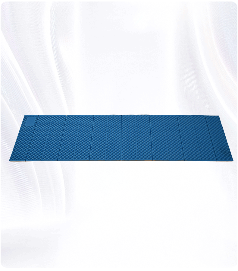 Blue folding yoga mat