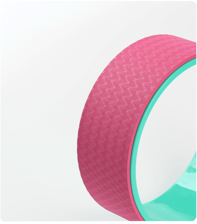 TPE Yoga Wheel (Pink+Green)